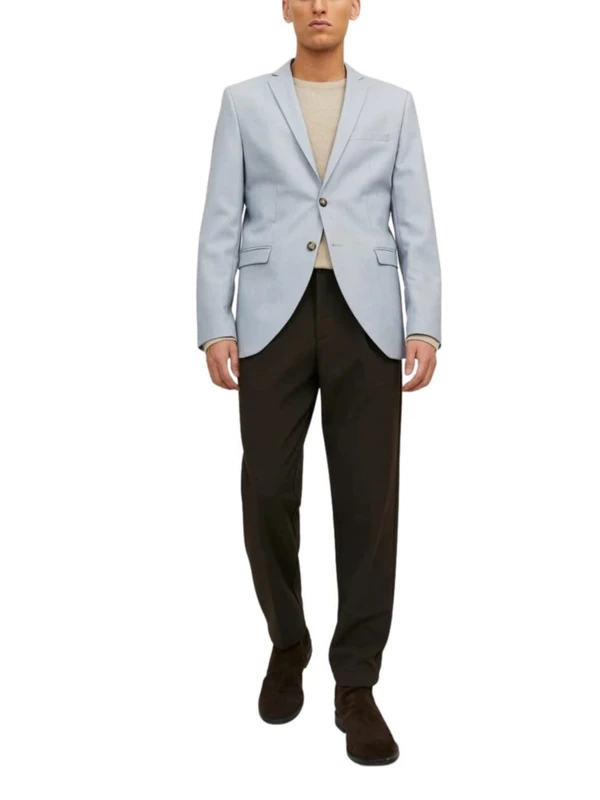 JACK & JONES Male Blazer Single Breasted Super Slim Fit, Evening Haze/fit: Super Slim fit, 44R