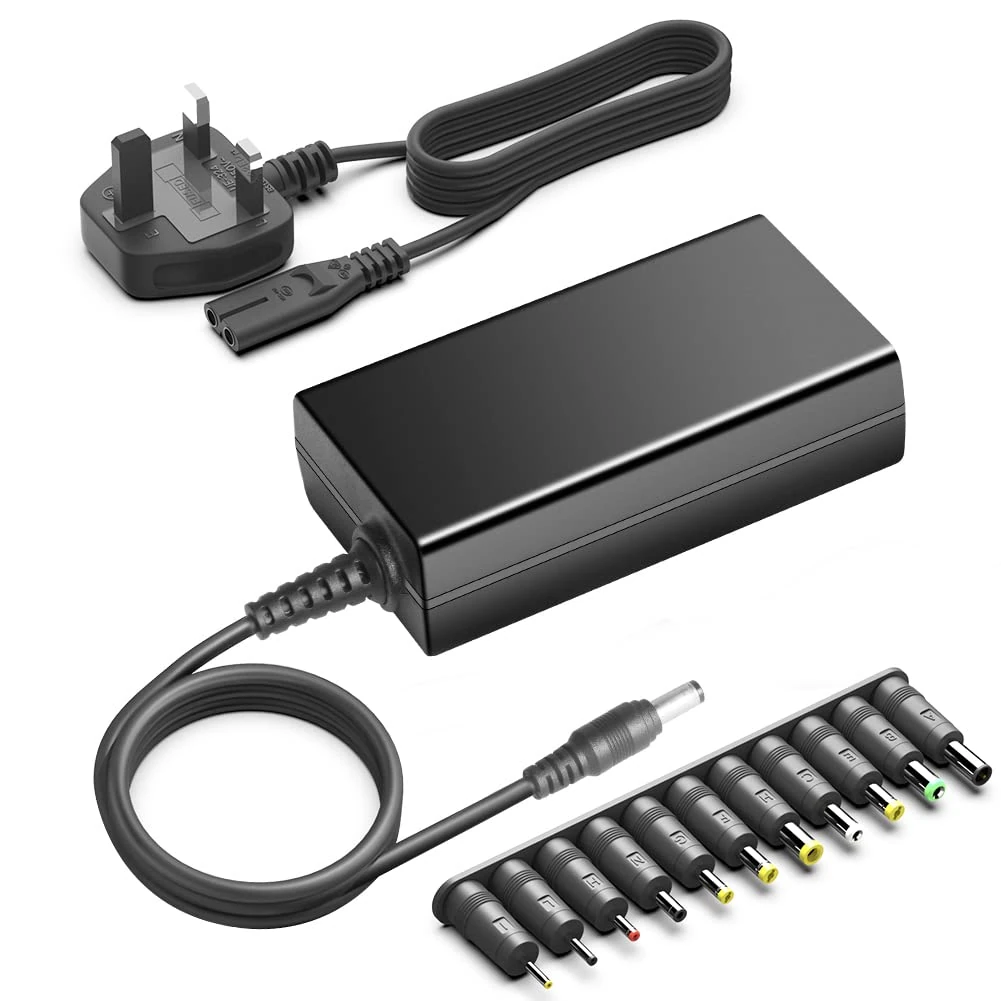 Universal Power Supply Adapter AC 100-240V DC 18V 18.5V 19V with 11 Connectors 5.5*2.1mm/6.5*4.4mm for Samsung LG TV Soundbar Speaker Asus Sony Acer AOC BenQ MSI Monitor Trigkey S5 S7 MINI PC Charger