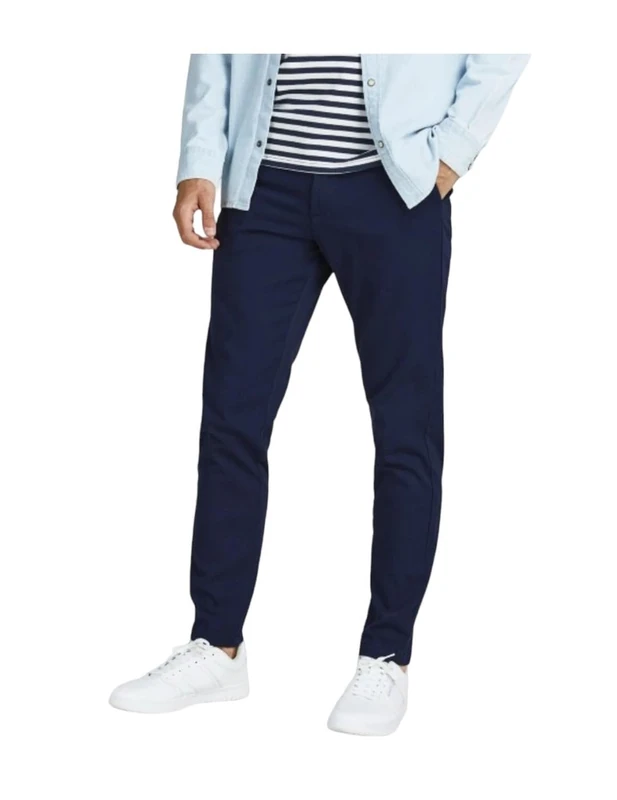 JACK & JONES Men's JPSTMARCO JJSUMMER Chino DEK Chino Trousers, Navy Blazer, 28/30, Blazer Navy, 28 W/ 30 L