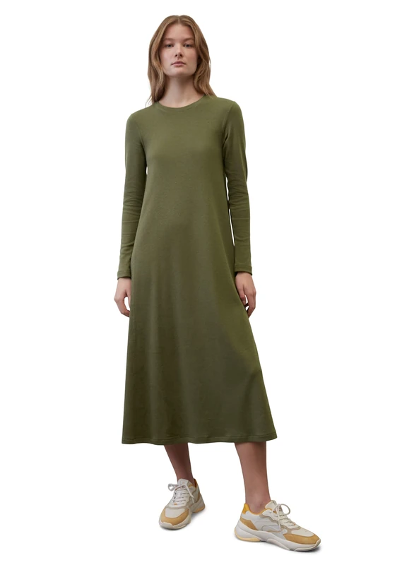Marc O'Polo Women's Jersey Dresses, Green (wild Olive 477) L