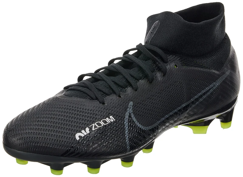 NIKE Men's Zoom Mercurial Superfly 9 AG-Pro Sneaker, Black/DK Smoke Grey-Summit White-Volt, 7.5 UK