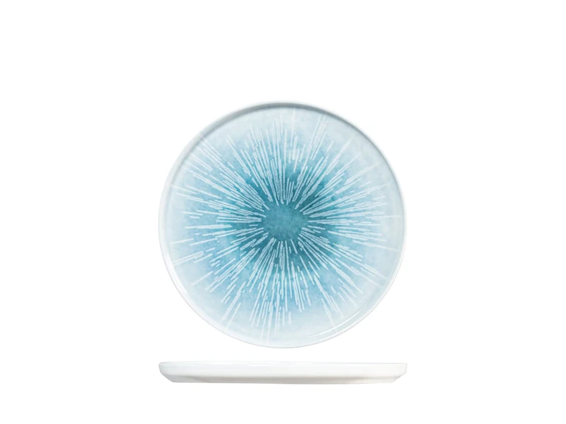 H&H Neptune Set of 6 Dinner Plates with Porcelain Edge, 20 cm - Image 1
