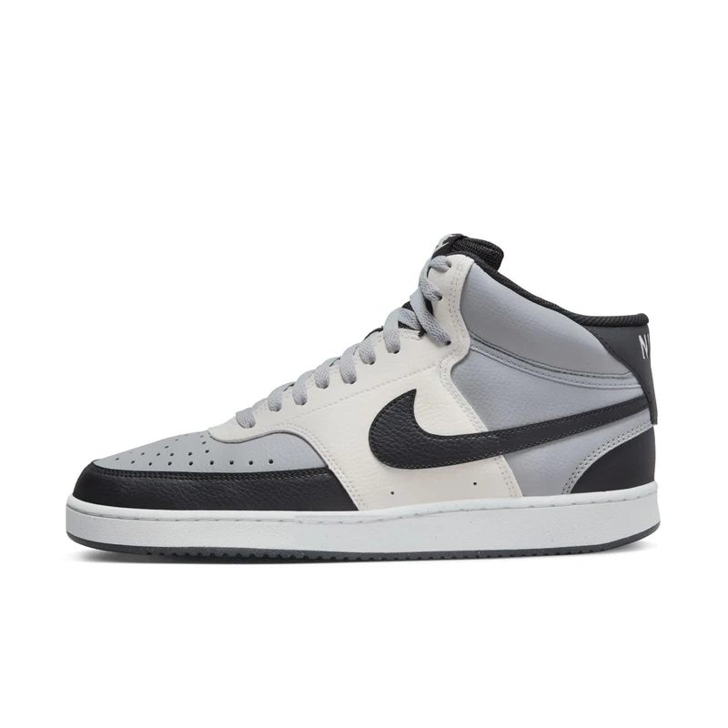 NIKE DN3577-002 Court Vision Mid Next Nature Sneaker Adult LT Smoke Grey/Black-SAIL 7