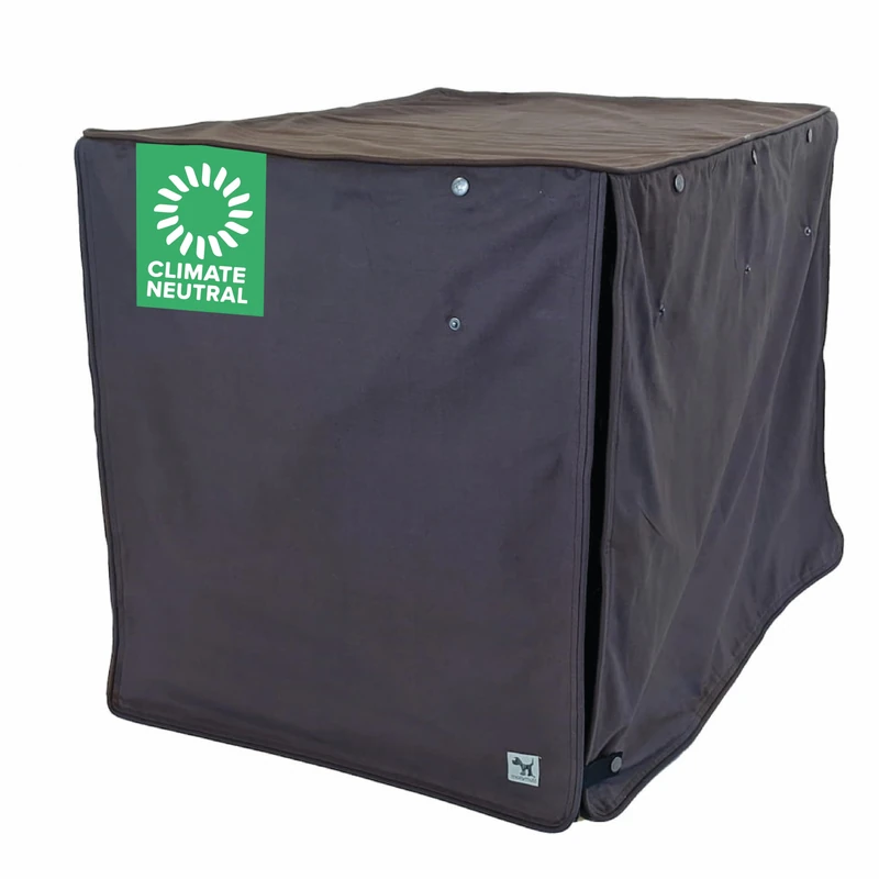 Molly Mutt I'm a Realist Dog Crate Cover, 100% Cotton Canvas Cover with 2 Roll-Up Panels, Ideal for Dog or Cat Crate, Durable, Washable, and Free of Harmful Chemicals, 36" x 23" x 25"