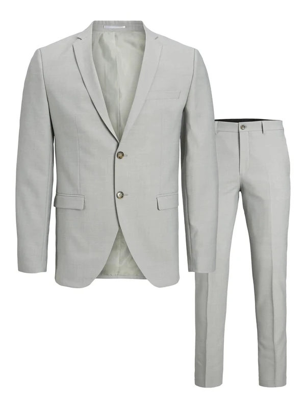Jack & Jones Male Single Breasted Blazer and Trousers JPRSOLARIS Super Slim Fit Suit, Celadon Green/Fit:Super Slim, 36