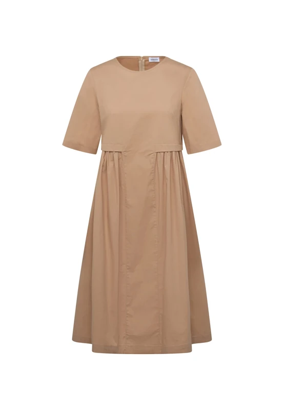Seidensticker Women's Regular Fit Blusenkleid Kurzarm Dress, Creme, 40