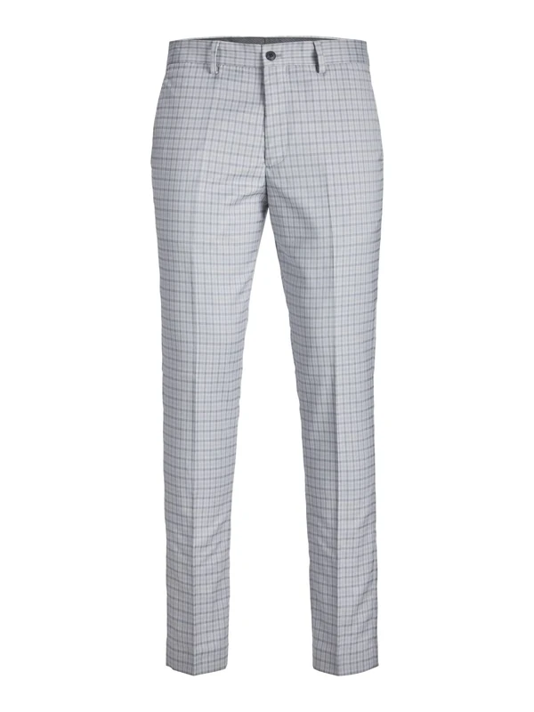 JACK & JONES Men's Jprfranco Suit Sn, Light Grey Melange/Checks: Super Slim fit, 52