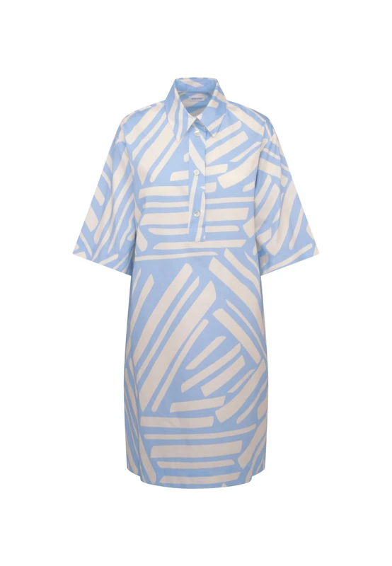 Seidensticker Women's Regular fit Blouse Dress Short Sleeve, Blue, 16