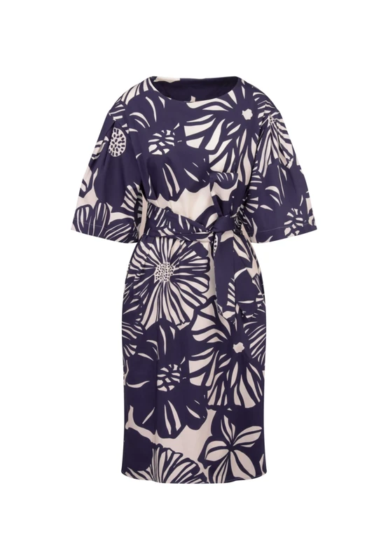 Seidensticker Women's Regular Fit Blouse Dress, Short Sleeve Dress, Dark Blue, 38, darkblue, 6