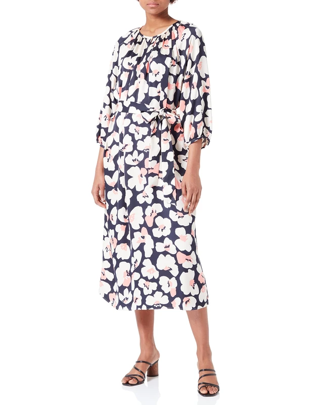 Seidensticker Women's Regular fit Long-Sleeved Blouse Dress, darkblue, 22