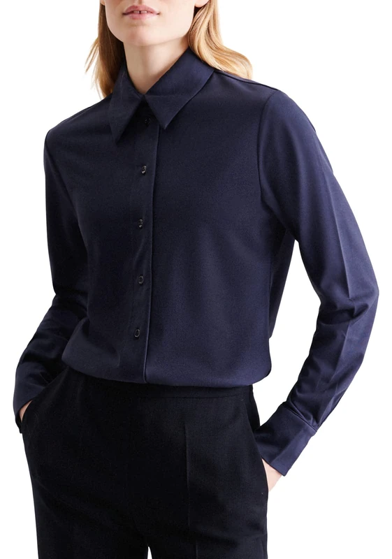 Seidensticker Women's Regular fit Long-Sleeved Blouse, darkblue, 14 - Image 1