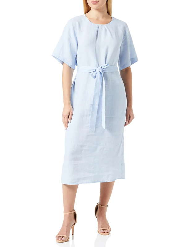 Seidensticker Women's Regular fit Blouse Dress Short Sleeve, lightblue, 16