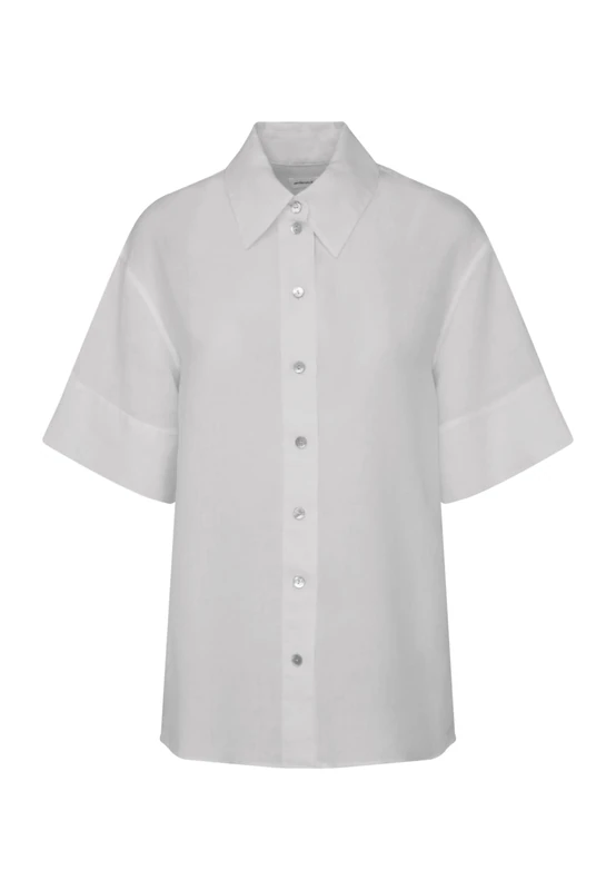 Seidensticker Women's Regular fit, Short-Sleeved Blouse, White, 22