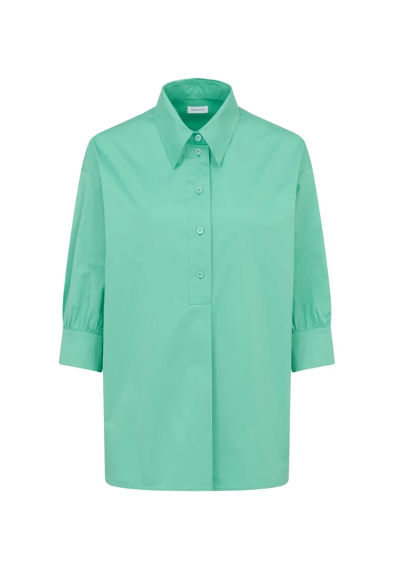 Seidensticker Women's Regular fit 3/4 Sleeve Blouse, Green, 14
