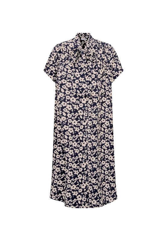 Seidensticker Women's Regular fit Short-Sleeved Blouse Dress, darkblue, 14