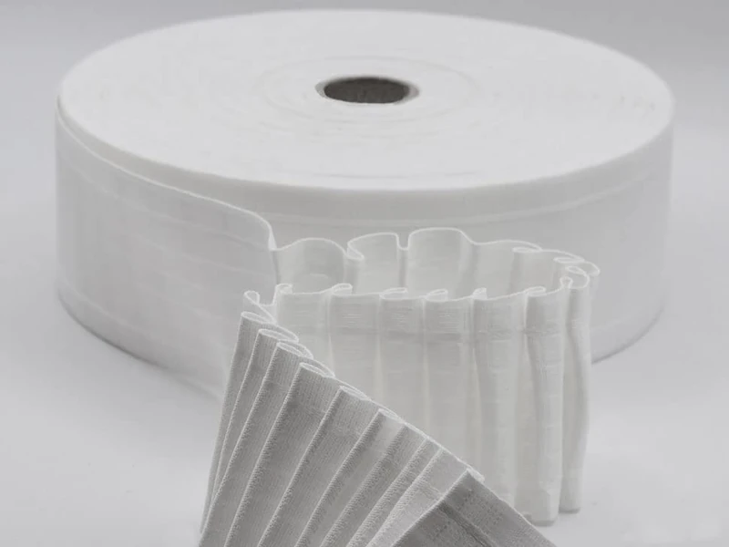 Furlanis - Multi-Pocket Curtain Tape Continuous Pocket 2 Strings, Made In Italy - White, 70 mm - Image 1