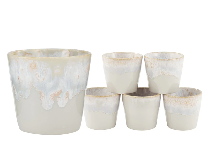 Creatable, 23724 Grespresso Lungo Set of 6 Stoneware White - Image 1