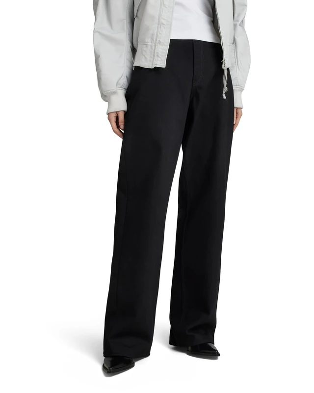 G-Star Women's Stray Ultra High Straight Jeans, Black (pitch black D22068-D291-A810), 31W / 32L