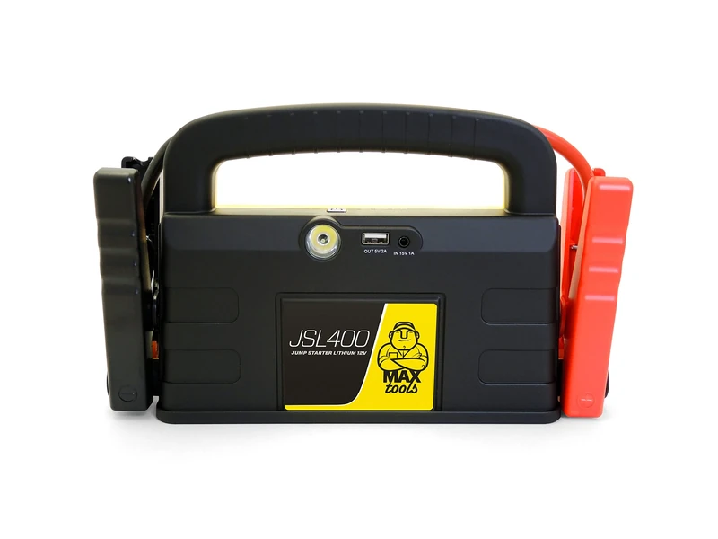 MAXTOOLS JSL400-UK 2400A 12V UltraSafe Portable Lithium Jump Starter, Car Battery Booster Pack, USB Powerbank, and Jump Leads for up to 7.0 Liter Petrol and 4.5 Liter Diesel Engines