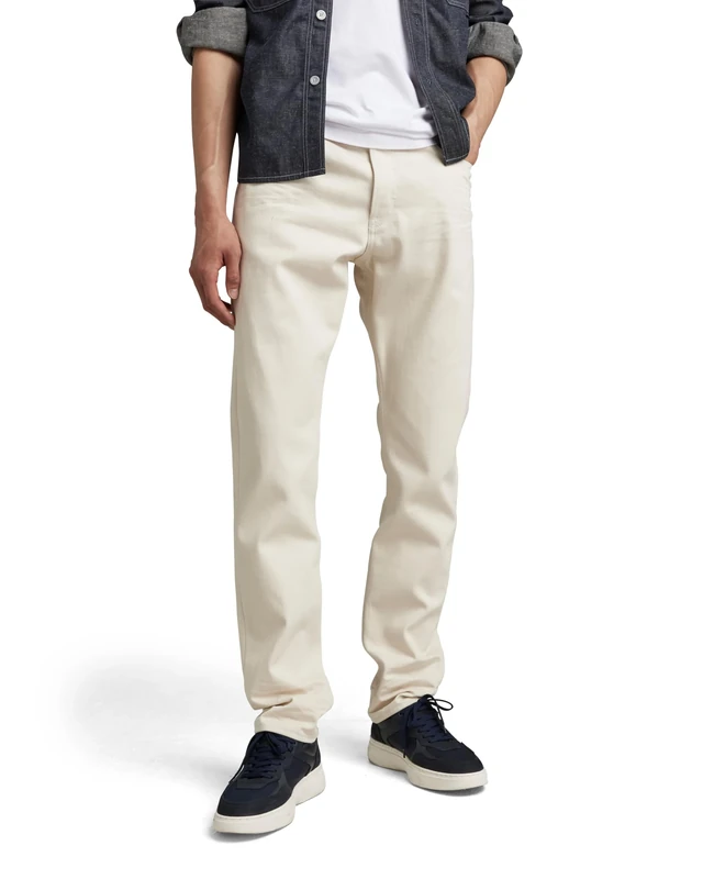 G-Star Men's Triple A Regular Straight Jeans, Beige (ecru D19161-D300-159), 31W / 32L
