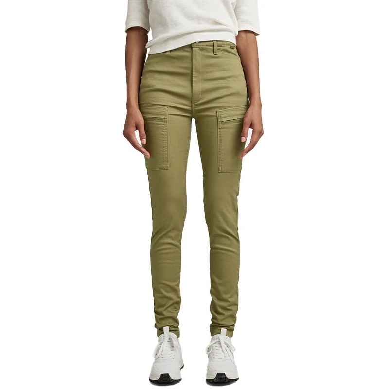 G-Star Women's Skinny Cargo Pants, Green (smoke olive D22890-C105-B212), 30W / 32L