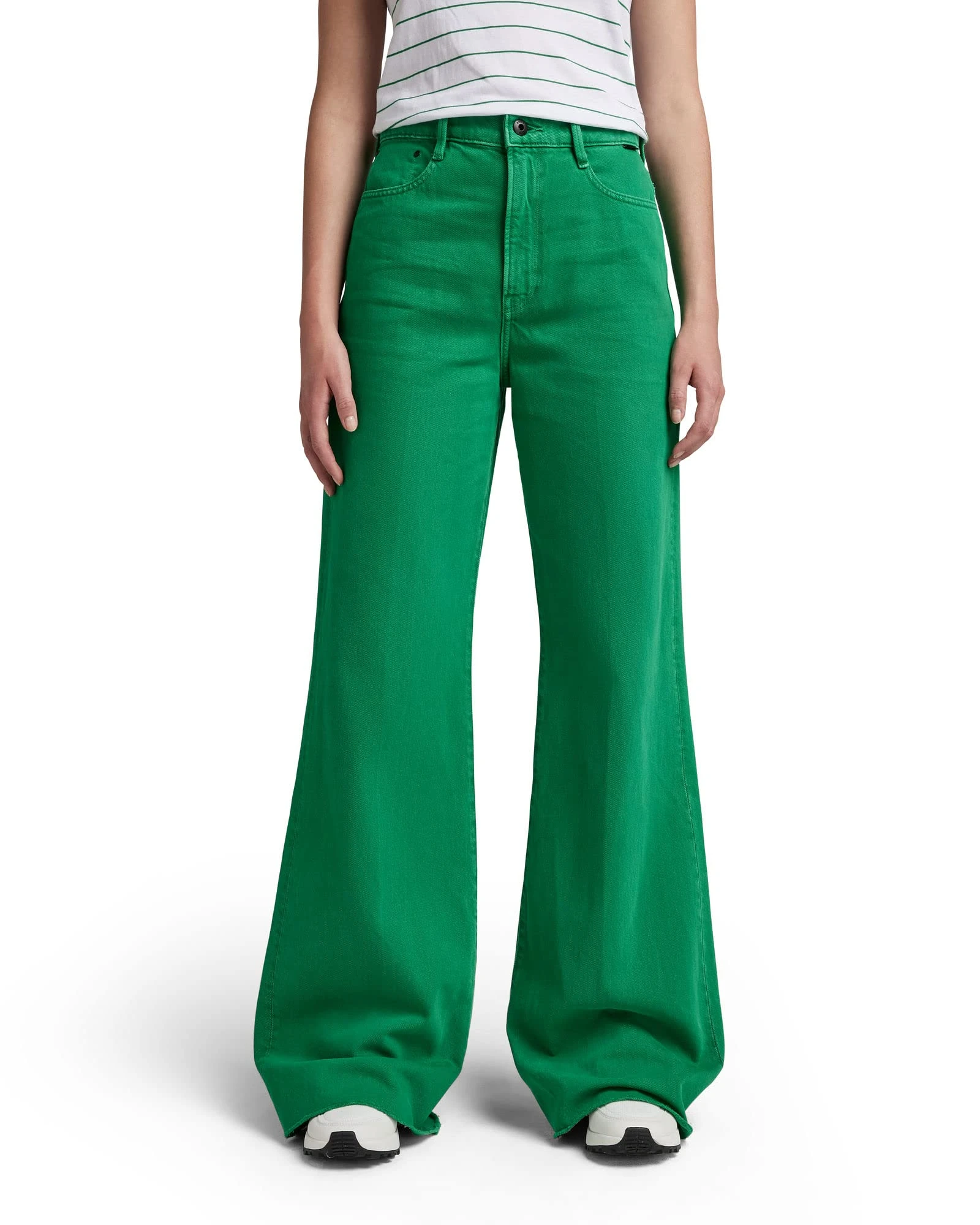 G-Star Women's Deck Ultra High Wide Leg Jeans, Green (jolly green gd D20987-D300-D828), 25W / 30L