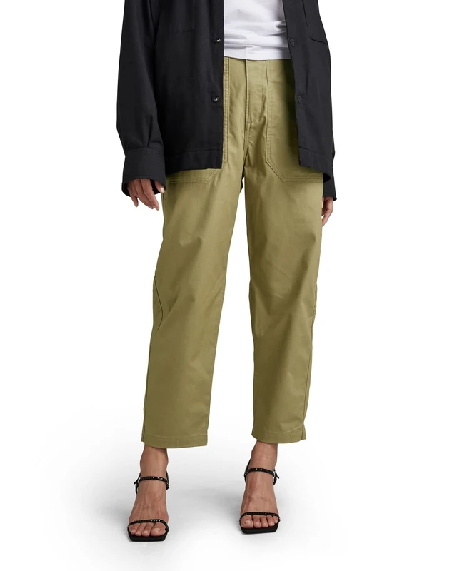 G-Star Women's 3D Fatigue Boyfriend New Pants, Green (smoke olive D23226-D387-B212), 28