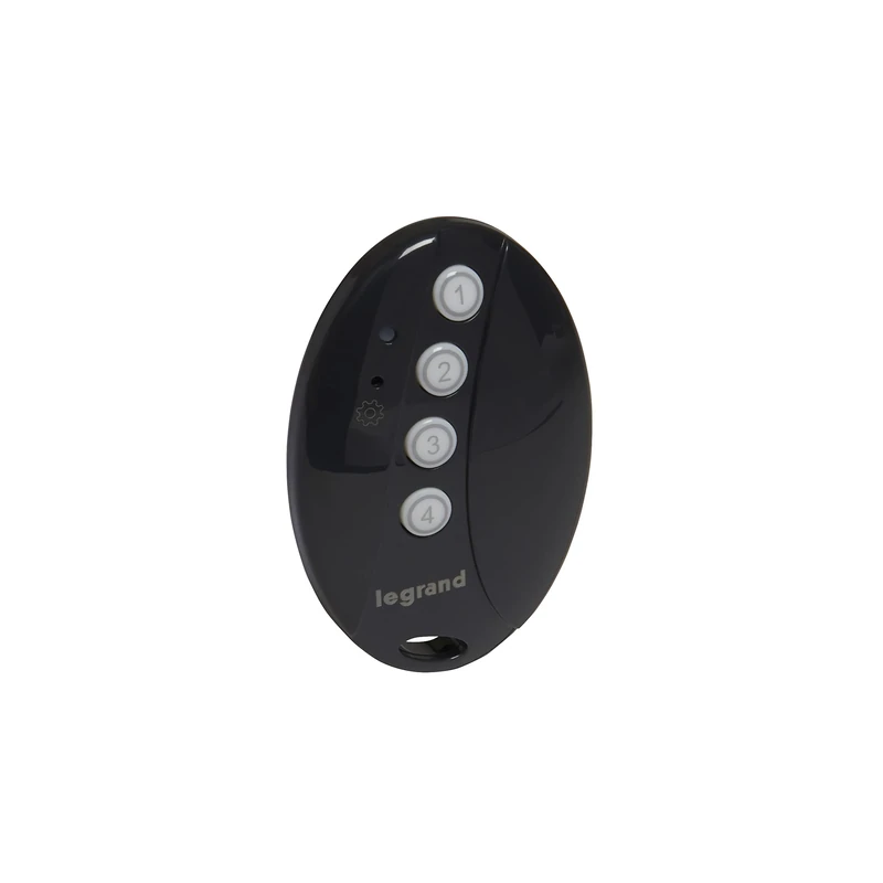 Legrand 199147 Remote Control for Wired Devices (Lighting, Roller Shutters) - LED Function, Battery Indicator - Includes 1 x 3V CR2032 Battery - Graphite Finish - 199147