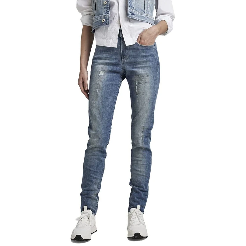 G-Star Women's Ace Slim Jeans, Blue (vintage ripped sea breeze D22929-C913-D906), 30W / 34L
