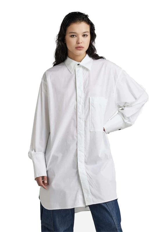 G-Star Women's Oversized Boyfriend Shirt , White (white D22492-4481-110), M