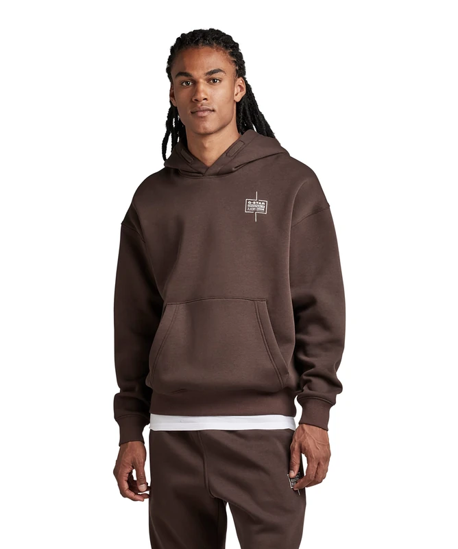 G-Star Men's Unisex Core Loose Hoodie, Brown (coffee bean D23224-C235-D311), M