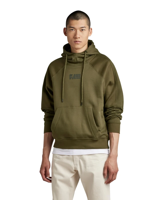 G-Star Men's Moto Loose Hooded Sweater, Green (shadow olive D22732-C988-B230), L