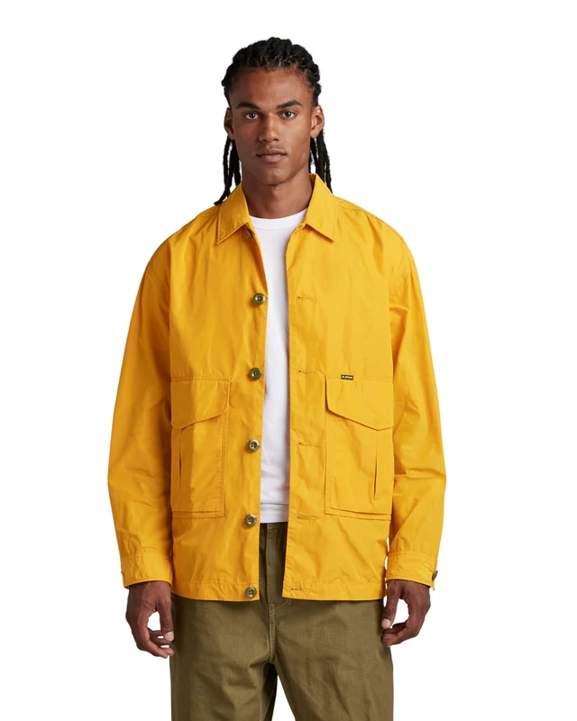 G-Star Men's Worker Oversized Overshirt, Yellow (dull yellow D22924-D296-1213), XL