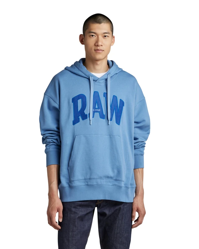 G-Star Men's RAW University Oversized Hoodie, Blue (deep wave D22759-B782-8803), XL
