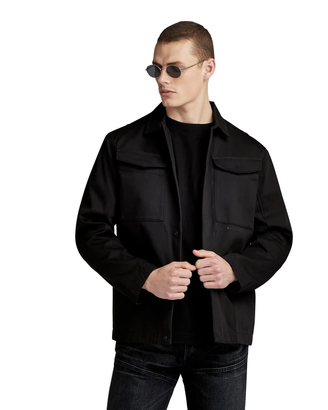 G-Star Men's Chore Overshirt, Black (dk black D22936-C900-6484), M