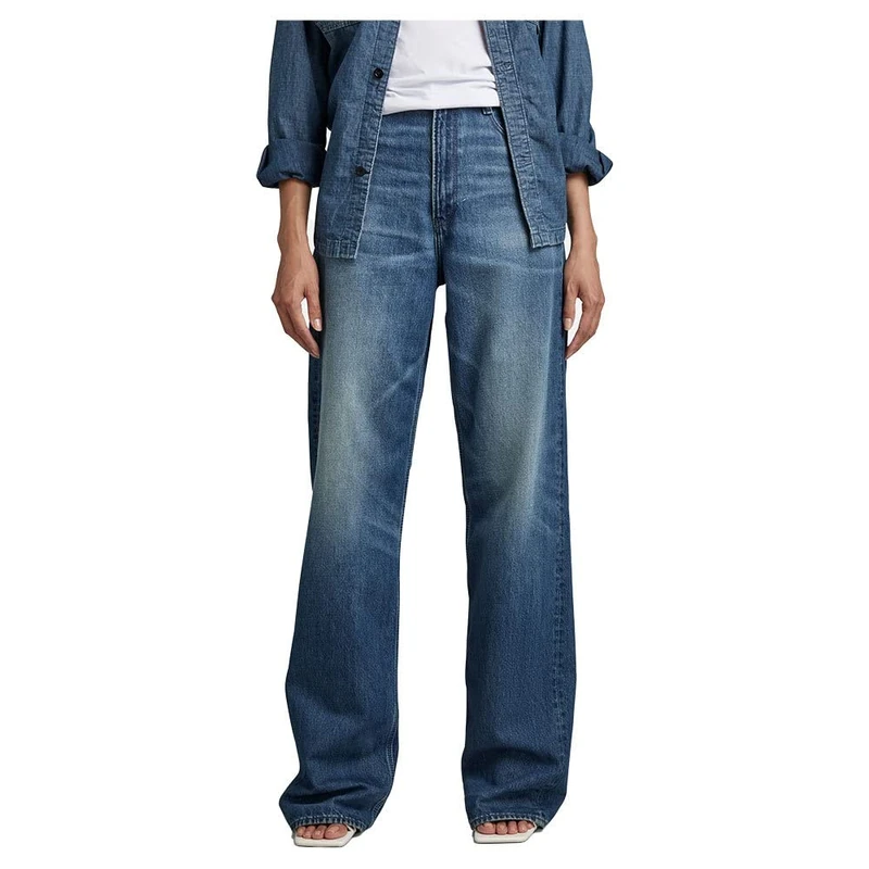 G-Star Women's Stray Ultra High Straight Jeans, Blue (antique faded niagara D22068-D317-D885), 33W / 32L - Image 1