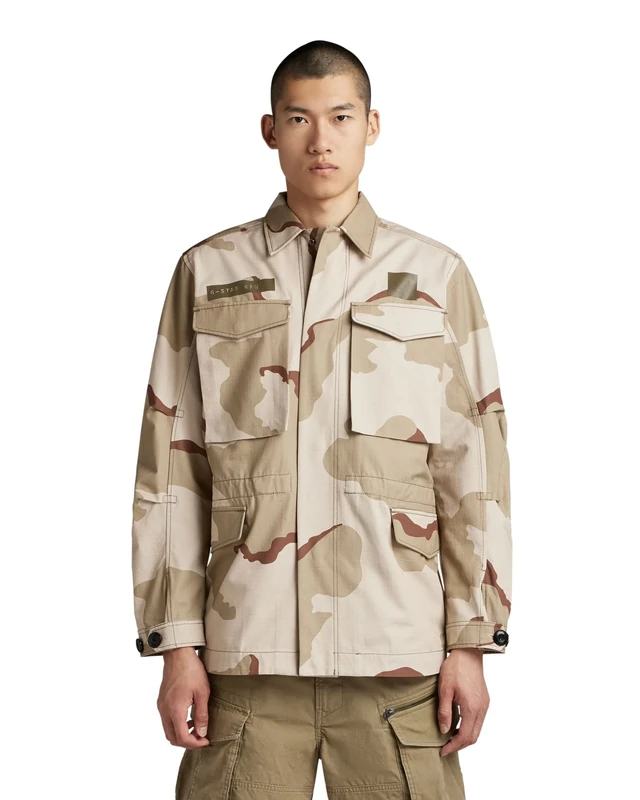 G-Star Men's E Core Unisex Field Jacket, Multicolour (dk brick desert camo D22915-D326-D935), XS