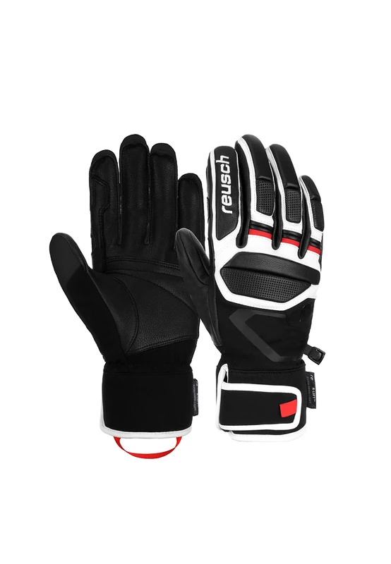 Reusch Pro RC Finger Gloves Very Warm, Waterproof, Breathable, 8.5, Black/White/Red