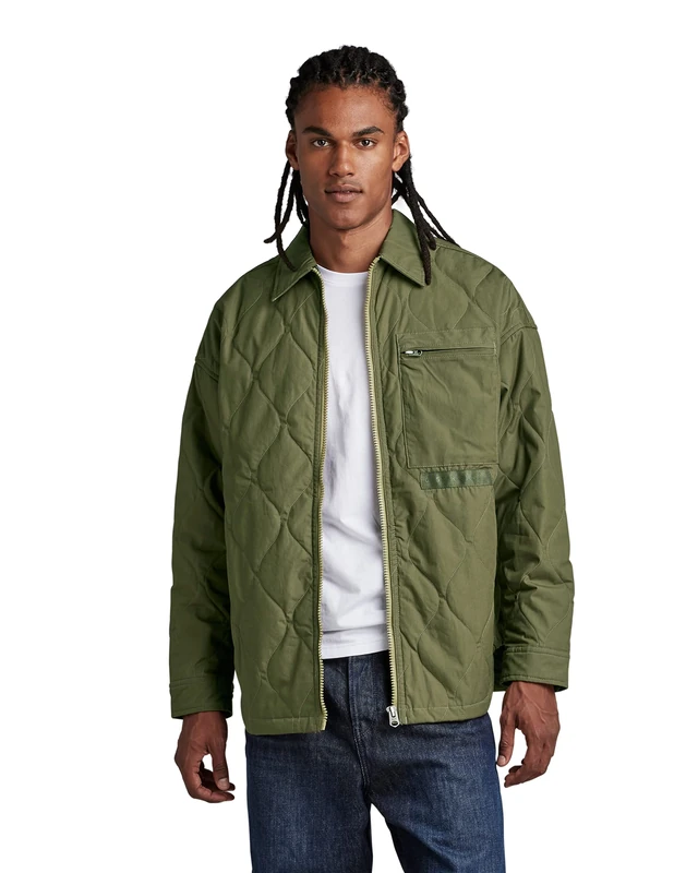 G-Star Men's Unisex Postino Oversized Jacket 2.0, Green (shadow olive D22891-C442-B230), XS