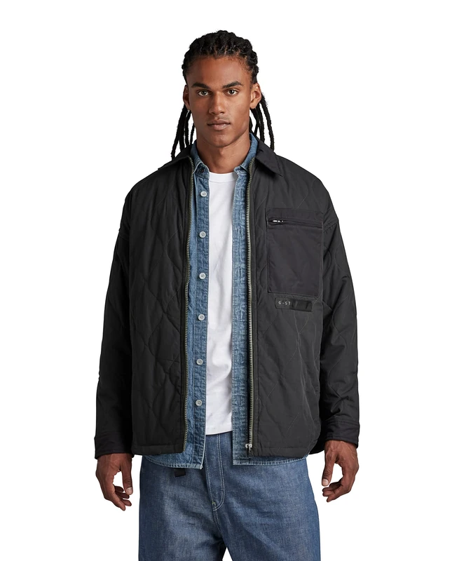 G-Star Men's Unisex Postino Oversized Jacket 2.0, Black (dk black D22891-C442-6484), L