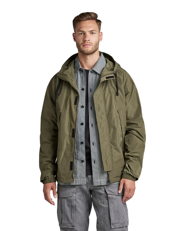 G-Star Men's Sporty Hooded Jacket, Green (shadow olive D22908-D296-B230), M