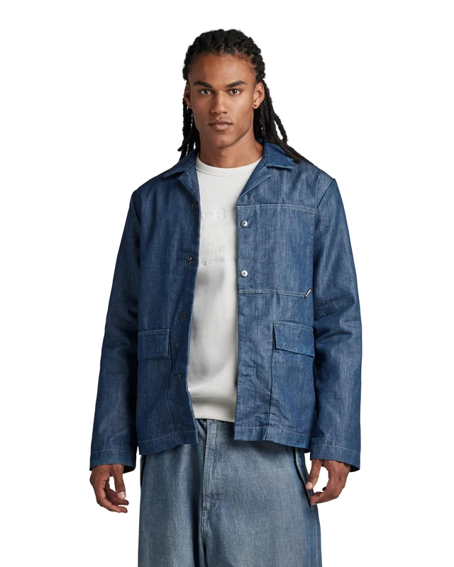 G-Star Men's Marseille Blazer, Blue (worn in cadet blue D23027-D303-D910), L