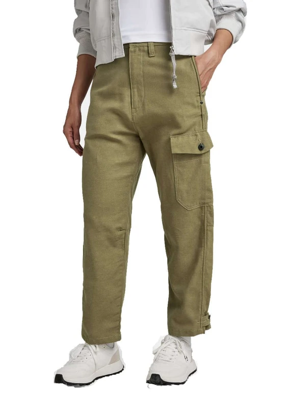 G-Star Women's Cargo Relaxed Pants, Green (smoke olive D22141-D299-B212), 23