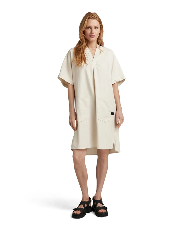 G-Star Women's Comfy Tunic Dress, Beige (ecru D22873-D299-159), S - Image 1