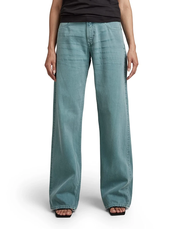 G-Star Women's Judee Loose Low Waist Jeans, Green (rainbow foliage green gd D22889-D300-G005), 32W / 32L - Image 1