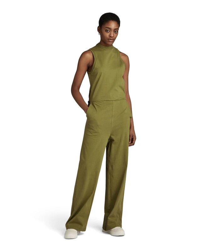 G-Star Women's Open Back Jumpsuit , Green (smoke olive D23252-B771-B212), L