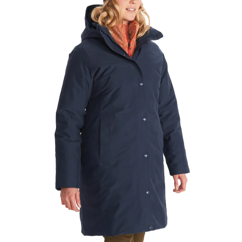 Marmot Women Wm's Chelsea Coat, Waterproof, Insulated Hooded Winter Coat, Warm and Windproof Down Parka, Lightweight Packable Outdoor Jacket, Arctic Navy, L