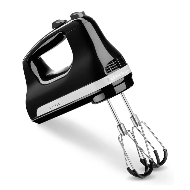 KitchenAid 6 Speed Hand Mixer With Flex Edge Beaters Onyx Black 5KHM6118BOB