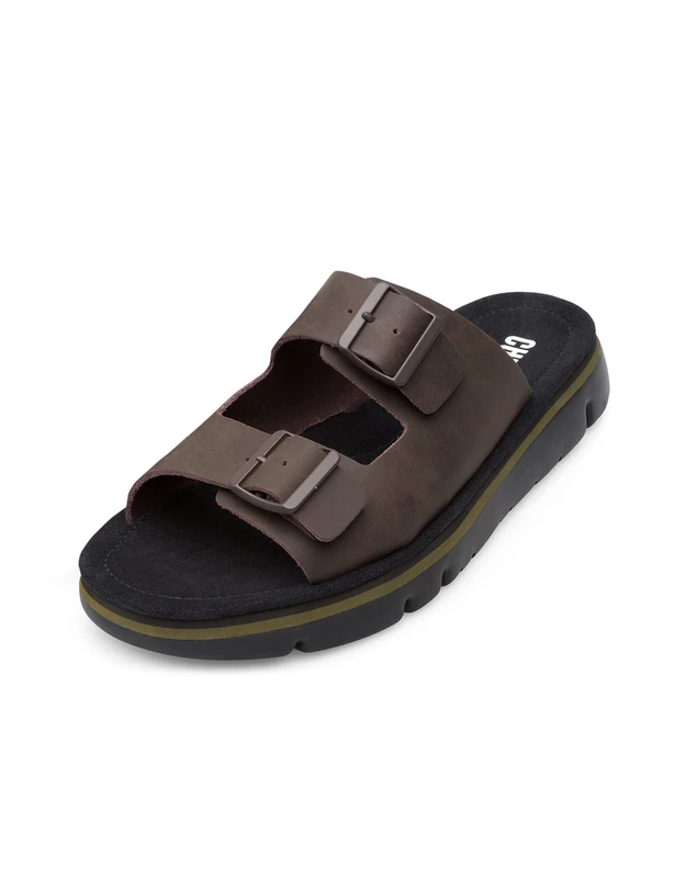 Camper Women's Oruga Sandal - Dark Brown Leather - 10 UK