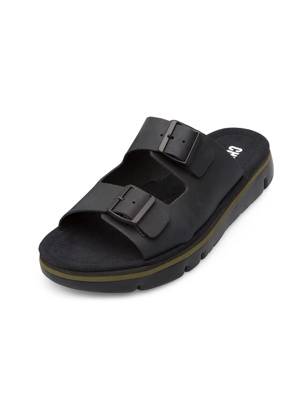 Camper Women's Oruga Sandal-k100286 Flat Sandal, black, 7 UK